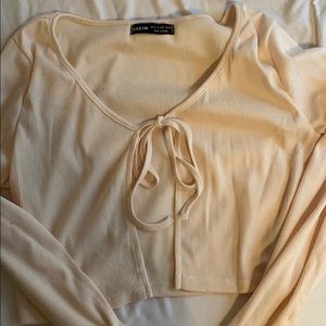 tie front yellow shirt